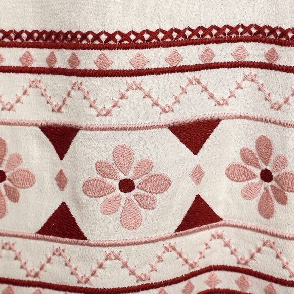 Lulus Love You Forever White Embroidered Mini Shift dress size M - Picture 12 of 15